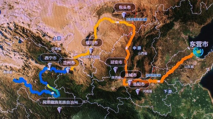 △黃河發(fā)源于青藏高原，呈“幾”字形流經(jīng)青海、四川、甘肅、寧夏、內(nèi)蒙古、山西、陜西、河南、山東9省區(qū)，全長5464公里。(資料圖)