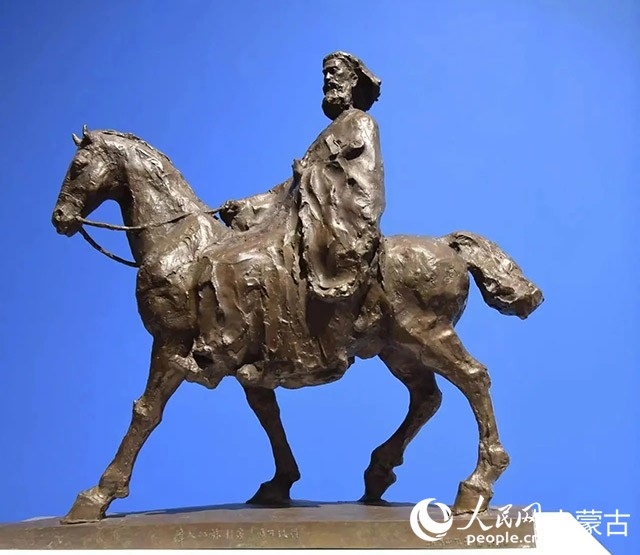 吳為山作品《馬可波羅》。人民網(wǎng)記者 富麗娟攝