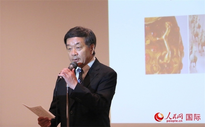 主辦方代表、富士美術(shù)館館長五木田聰致辭。（人民網(wǎng) 許可攝）