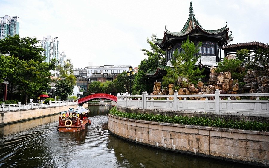 2022年7月19日拍攝的廣州永慶坊一角。新華社記者 鄧華 攝