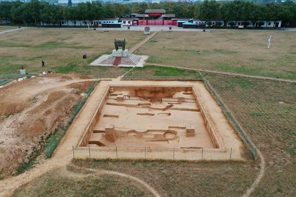 2022年河南安陽市殷墟商王陵區(qū)第三地點發(fā)掘現(xiàn)場（資料照片）。新華社發(fā)