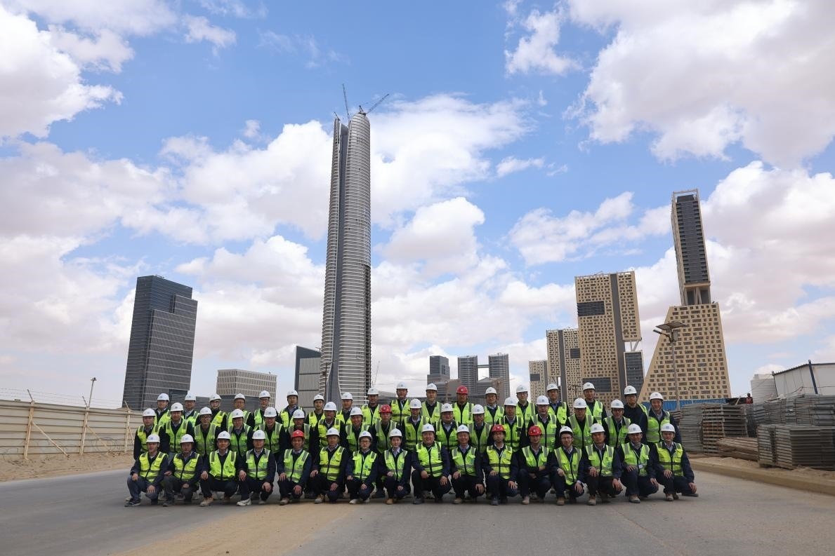埃及新首都CBD標志塔項目青年工程師團隊。 受訪者供圖