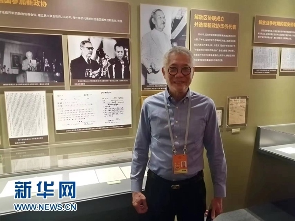 印尼廣東社團(tuán)聯(lián)合總會總主席張錦泉。新華網(wǎng)記者 侯強(qiáng) 攝