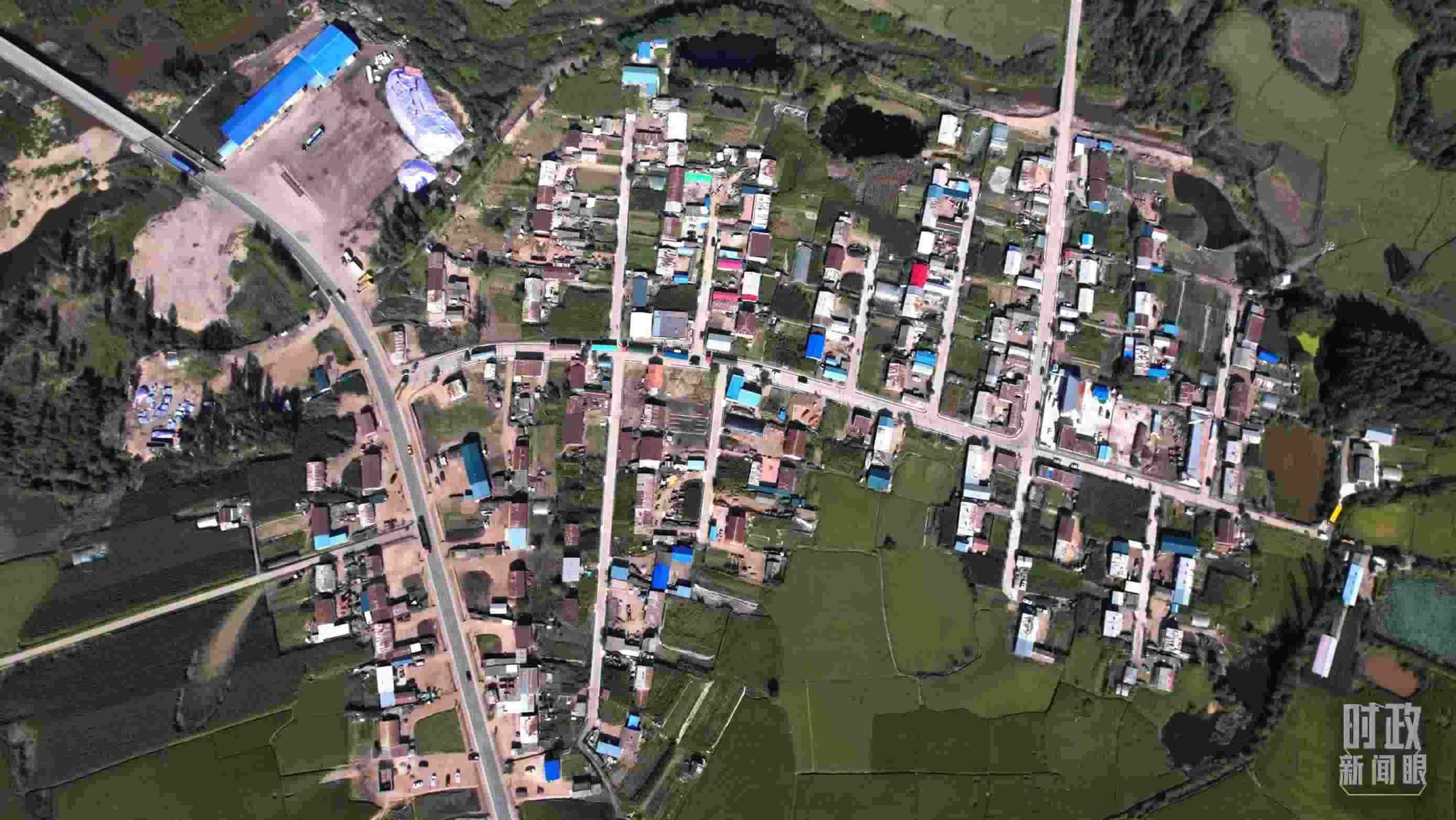 △9月7日，龍王廟村航拍。（總臺(tái)國(guó)廣記者李晉拍攝）