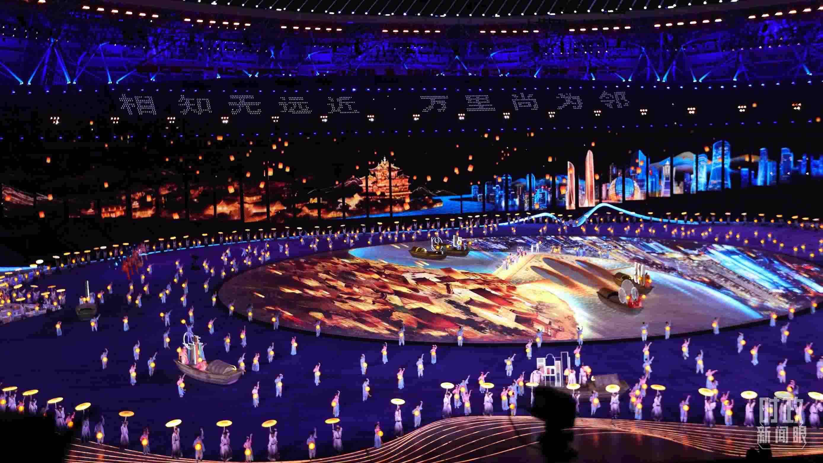 △杭州第19屆亞運(yùn)會(huì)開幕式。（總臺(tái)央視記者魏幫軍拍攝）