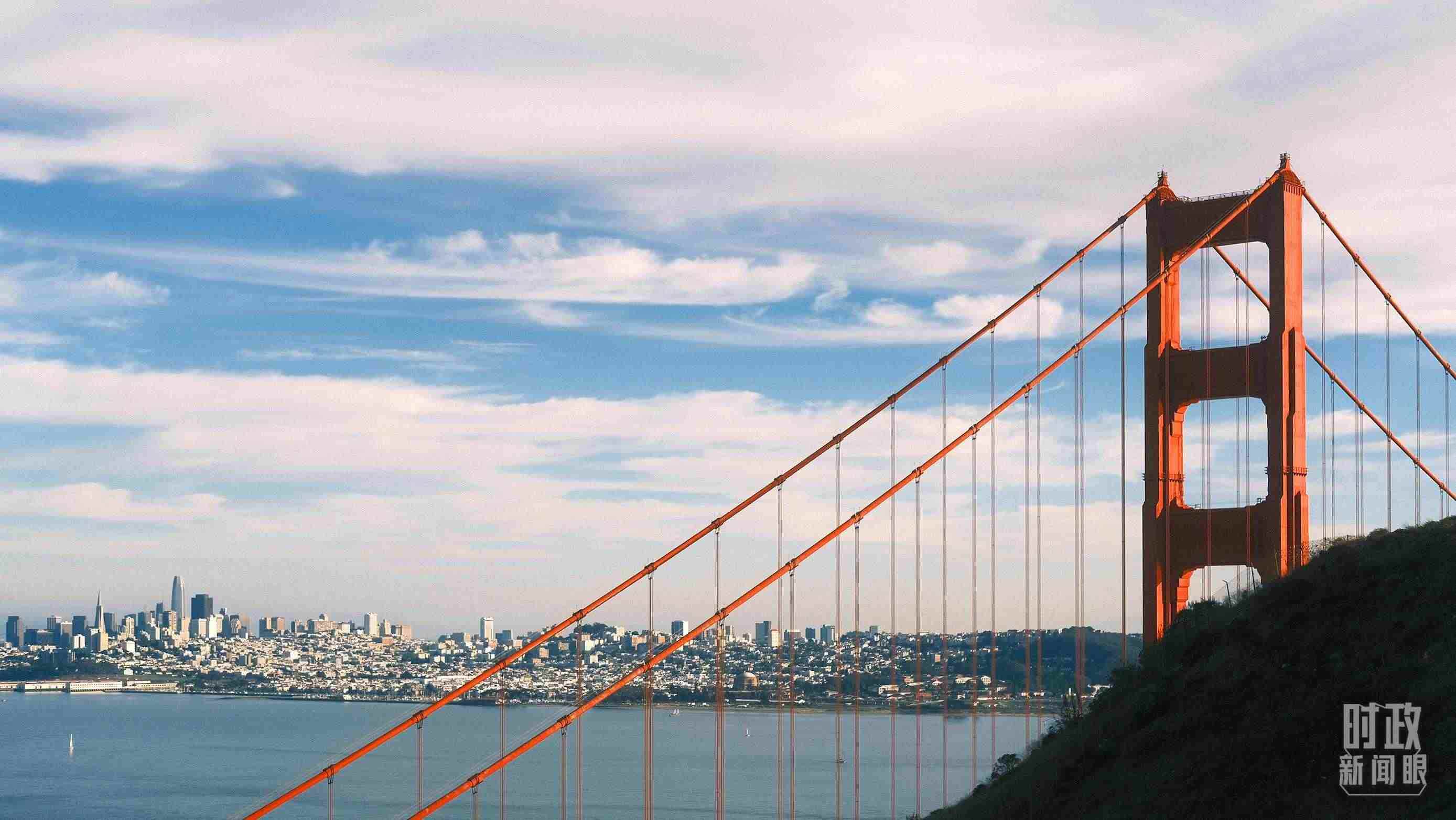 舊金山，金門(mén)大橋。（總臺(tái)央視記者盧心雨拍攝）