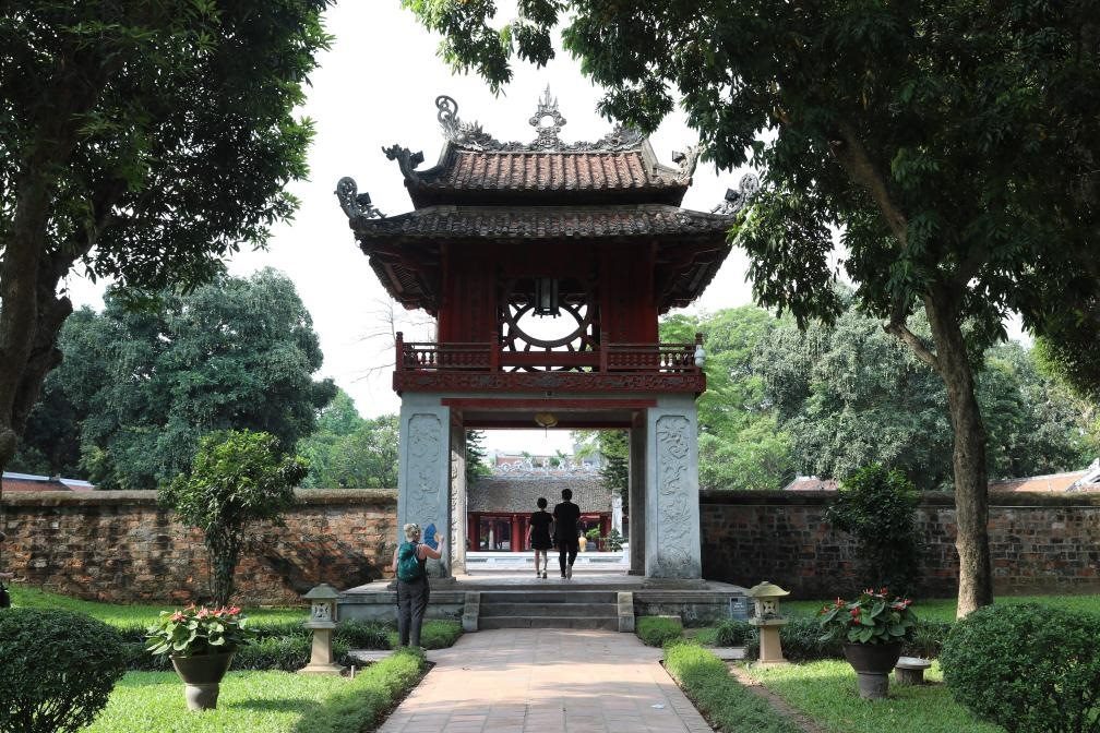 這是越南首都河內文廟內的奎文閣。