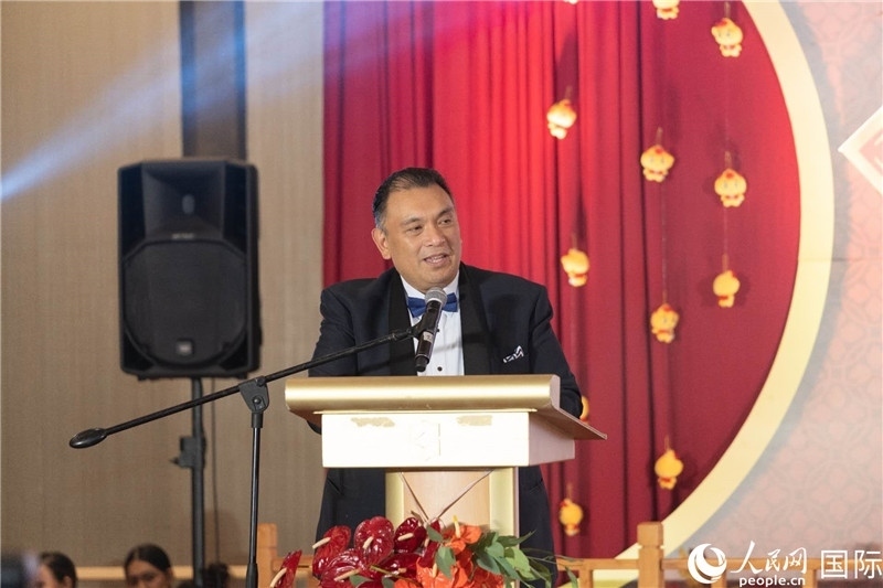 菲外交部副部長多明戈出席年會(huì)并致辭。人民網(wǎng)記者樊帆 攝