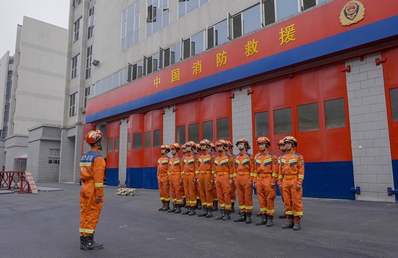 集結列隊。受訪者供圖