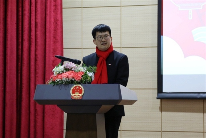 中國(guó)駐阿爾及利亞大使李健致辭。中國(guó)駐阿爾及利亞大使館供圖