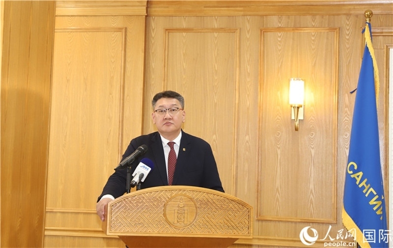 扎布赫楞部長致辭。人民網(wǎng)記者 霍文攝