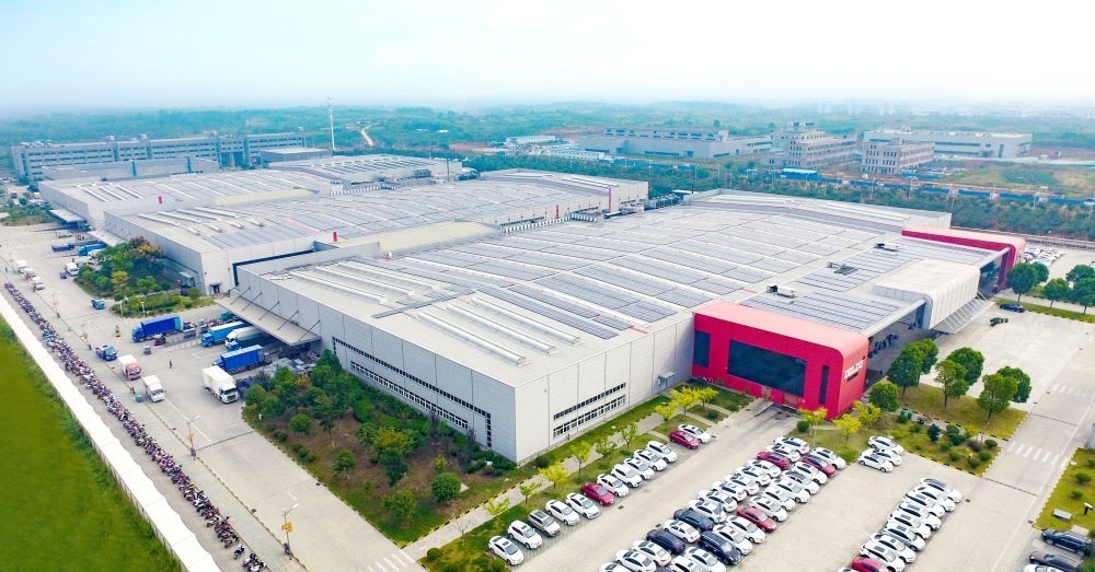 圖為德力西電氣蕪湖工廠（無(wú)人機(jī)照片）。（德力西集團(tuán)供圖）
