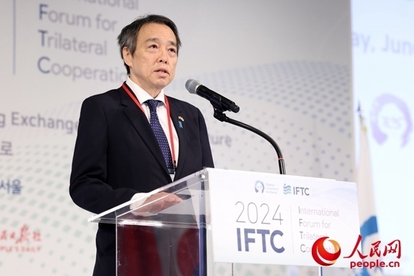 日本駐韓國(guó)大使水島光一致辭。主辦方供圖