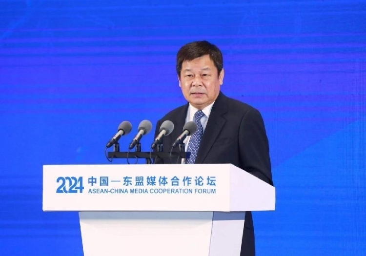 杜占元致辭。中國外文局供圖