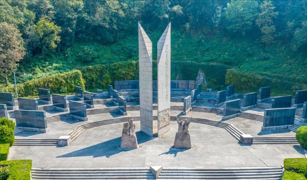 抗日航空英烈紀(jì)念碑廣場(chǎng)。（受訪單位供圖）