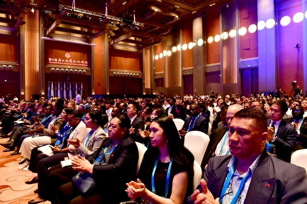 與會嘉賓出席第十屆尼山世界文明論壇。新華社記者 郭緒雷 攝