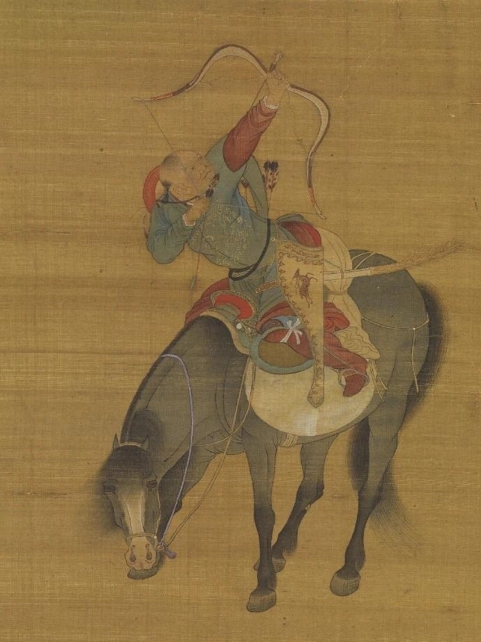 元 劉貫道 《元世祖出獵圖》（局部）