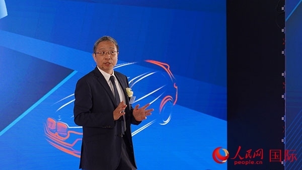 延鋒彼歐總經(jīng)理倪建華致辭。人民網(wǎng) 張茜攝