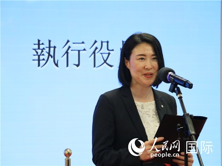 日本航空株式會社執(zhí)行役員西原口香織致辭。人民網(wǎng) 許可攝