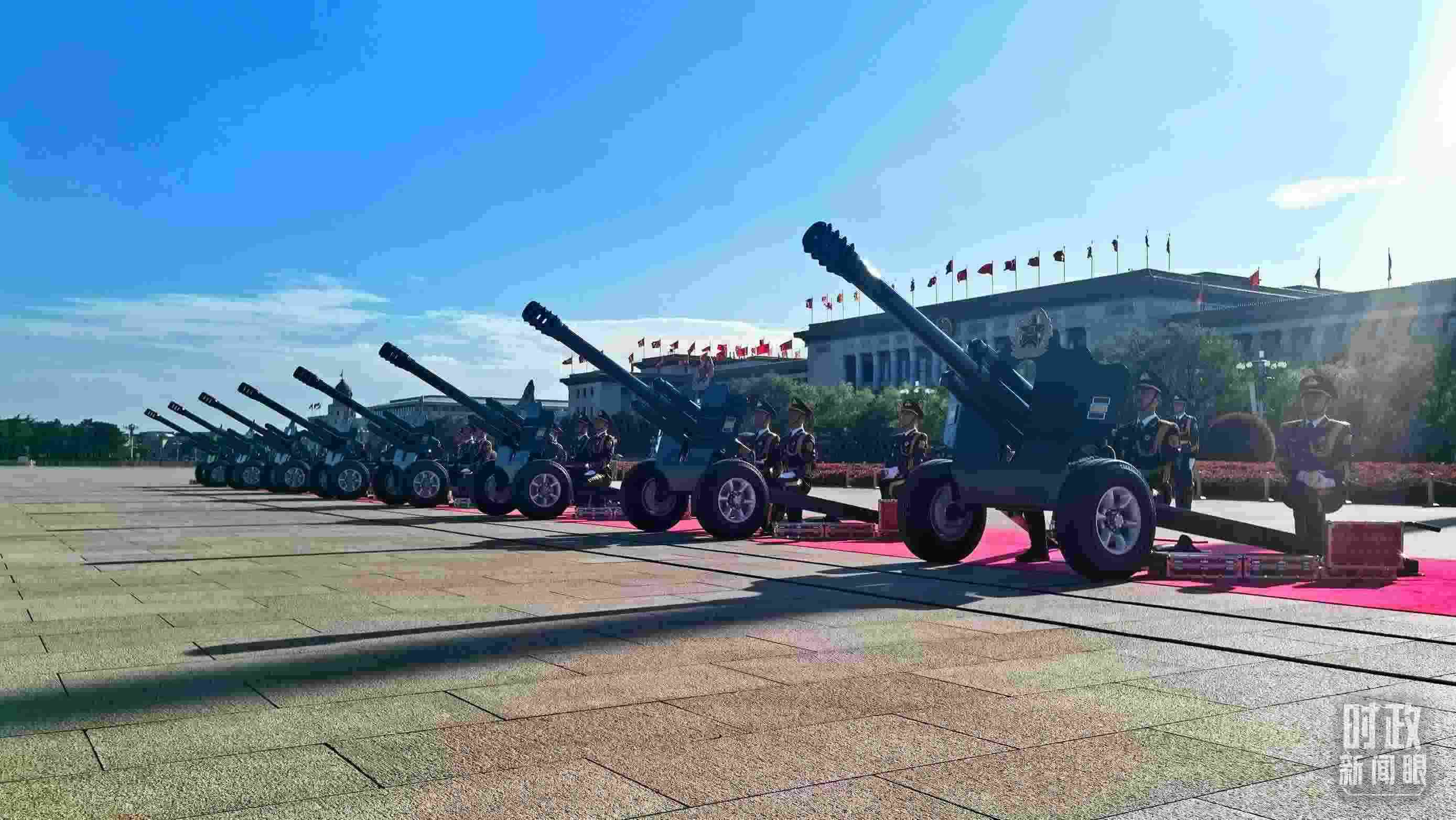 △天安門廣場的禮炮。（總臺央視記者王子杭拍攝）