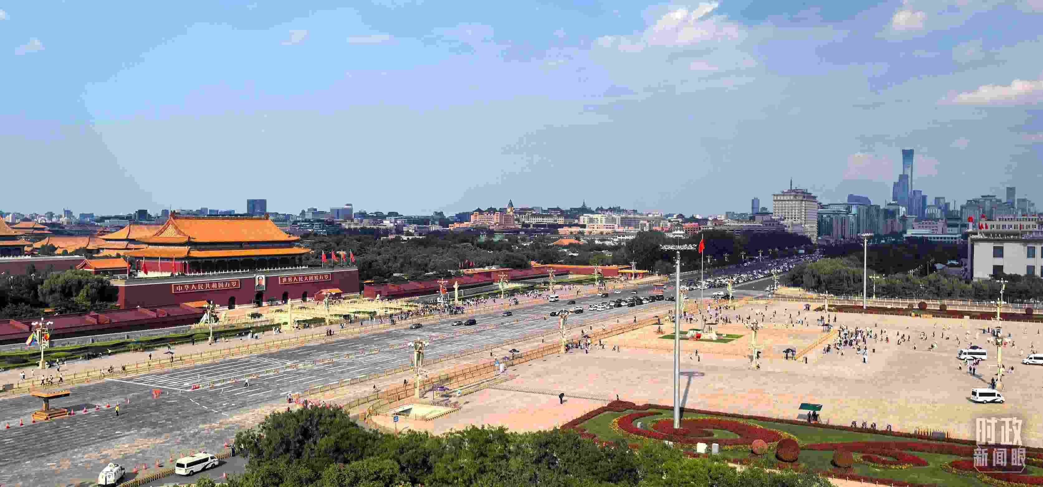 9月6日的天安門廣場。（總臺央視記者王子杭拍攝）