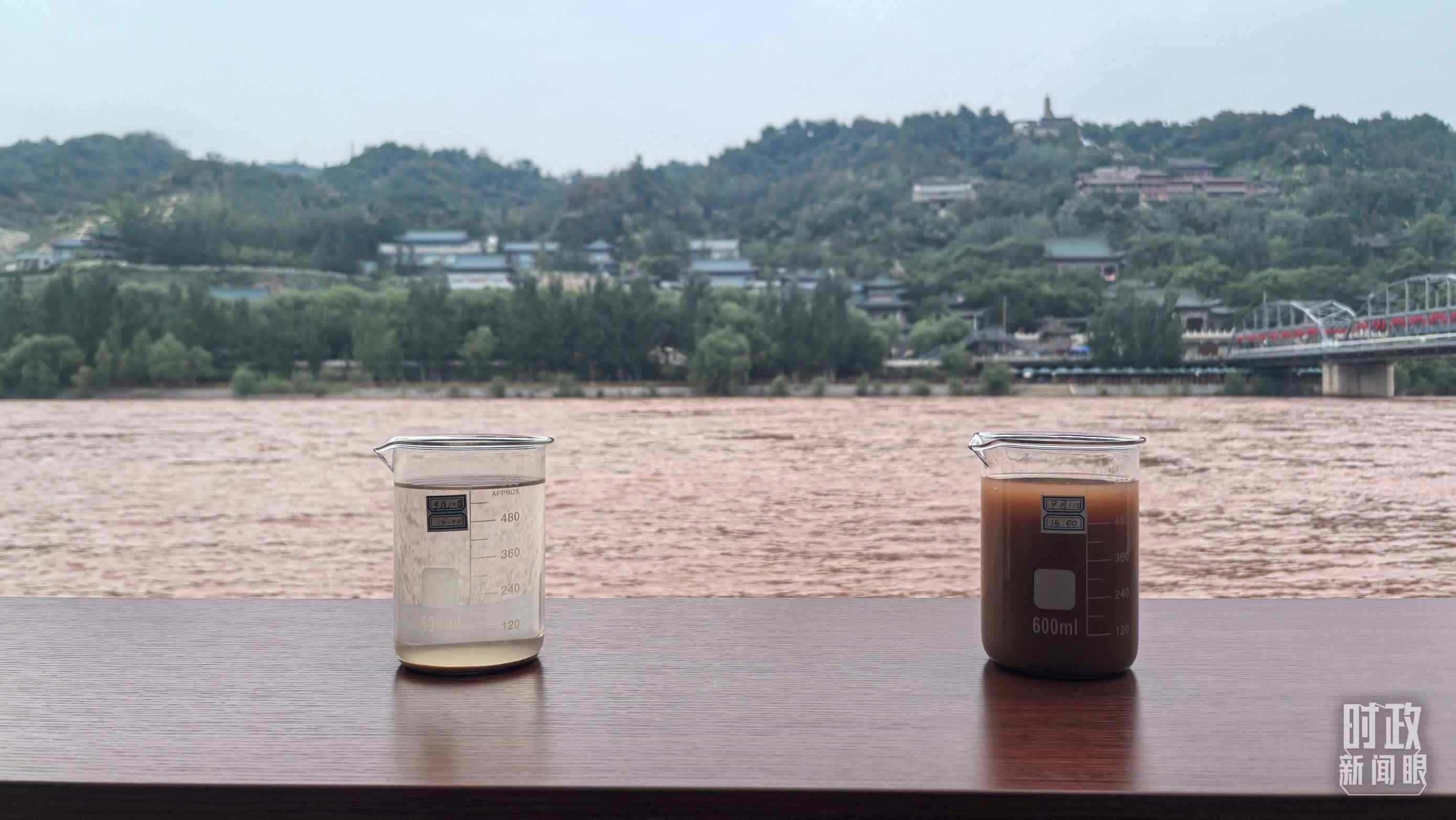 △黃河水質(zhì)監(jiān)測。（總臺(tái)央視記者陸泓宇拍攝）