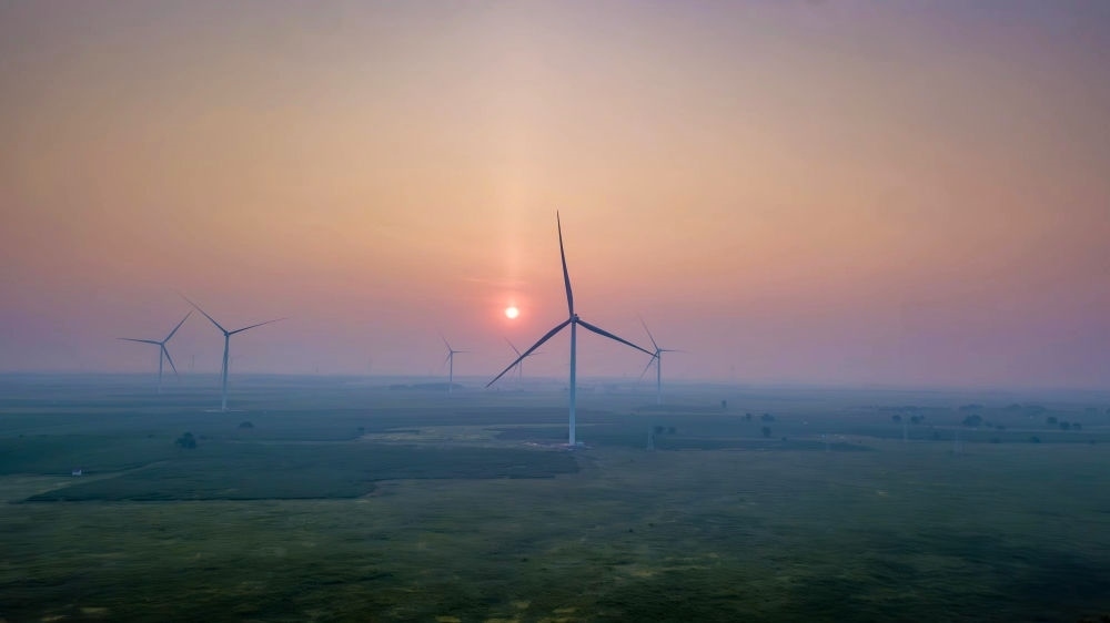 內(nèi)蒙古通遼市238萬(wàn)千瓦風(fēng)電基地。（受訪者供圖）