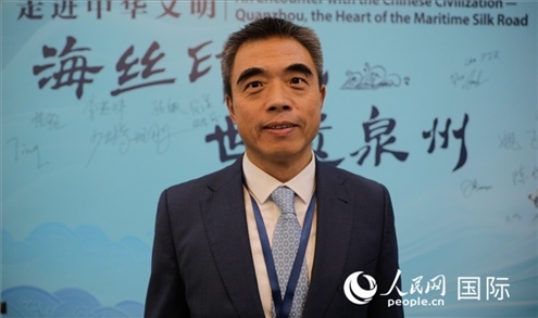 泉州市人民政府副市長姚飛接受人民網(wǎng)采訪。人民網(wǎng) 王婧攝