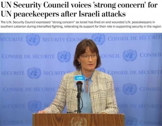 《華盛頓郵報》報道截圖（題圖為本月安理會輪值主席、瑞士常駐聯(lián)合國代表帕絲卡萊·貝里斯維爾）