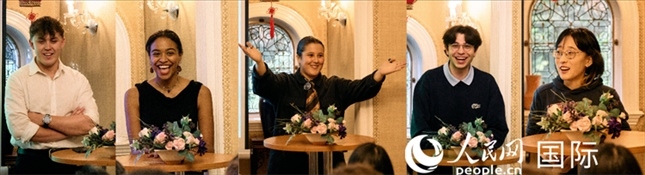 五位英國高校學生代表現(xiàn)場分享體會 楊浩鵬攝