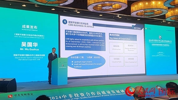 《國(guó)家開(kāi)發(fā)銀行對(duì)非合作模式和案例》發(fā)布。人民網(wǎng)記者 萬(wàn)宇攝