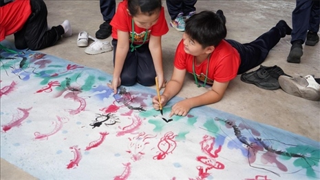 水墨畫教學(xué)。主辦方供圖