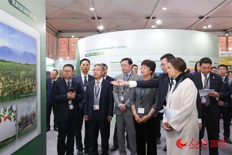 嘉賓參觀中國館。人民網(wǎng)記者任皓宇攝