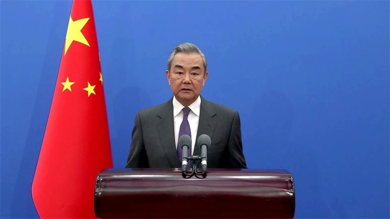 中共中央政治局委員、中央外辦主任王毅發(fā)表視頻致辭。主辦方供圖