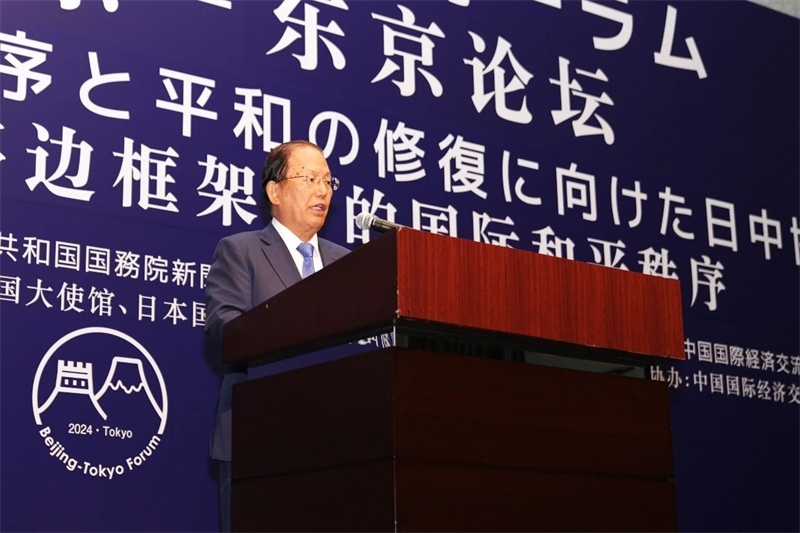 大和綜研名譽理事武藤敏郎代表日方主辦方發(fā)言。主辦方供圖