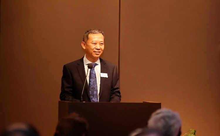 中國(guó)駐瑞典大使崔愛民應(yīng)邀出席論壇并致辭。中國(guó)駐瑞典大使館供圖