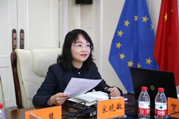 中國社會科學(xué)院歐洲研究所《歐洲研究》總編輯、中國歐洲學(xué)會秘書長宋曉敏教授主持研討會。吳迪攝