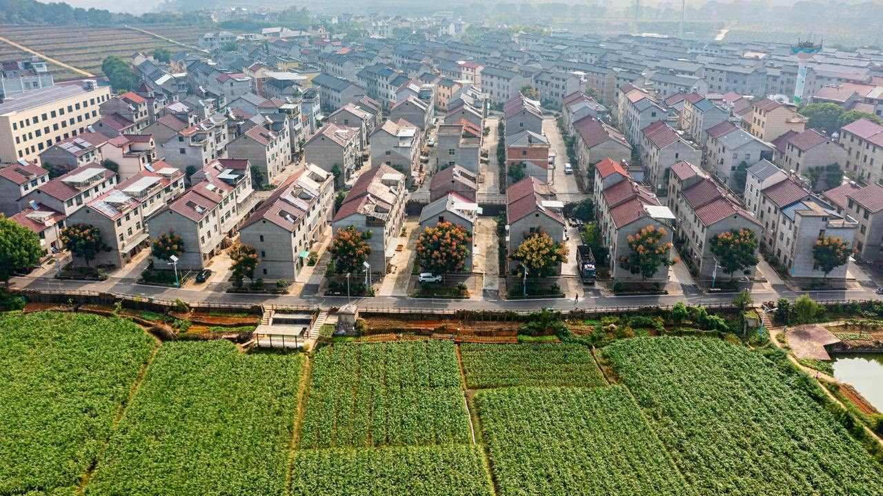 衢州市衢江區(qū)云溪鄉(xiāng)希望新村鳥瞰圖。衢州市衢江區(qū)委宣傳部 供圖