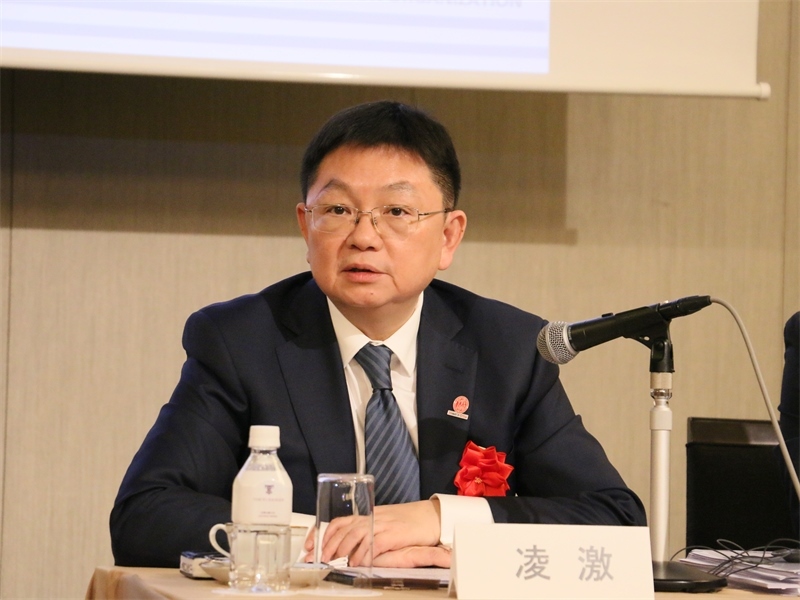 商務(wù)部副部長兼國際貿(mào)易談判副代表凌激致辭。人民網(wǎng) 許可攝