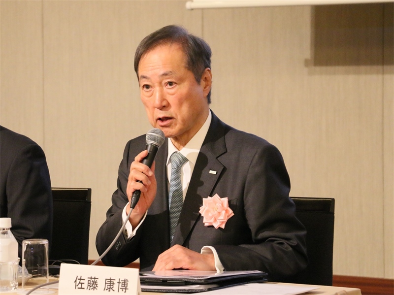 日中投資促進(jìn)機(jī)構(gòu)會長佐藤康博致辭。人民網(wǎng) 許可攝